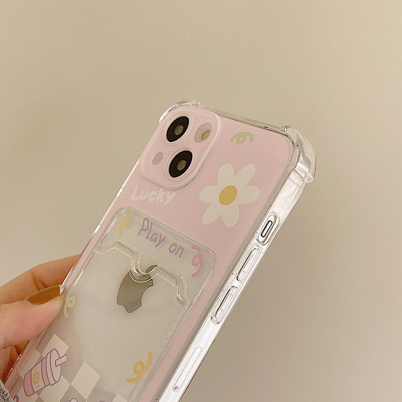 Zhitai iPhone 15 Pro Case: Card Holder Compatible with Apple 16, Japanese/Korean Style, Fits 678plus & 14 Models