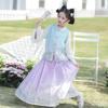 QiBo Spring Blooms Girls' Hanfu Set