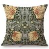 Klassisk Morris Blomster Blomstermønster Pimpernel Rød Gul Rosa Blå Hjem Dekorativ Kunst Sofa Putetrekk Lin Putetrekk