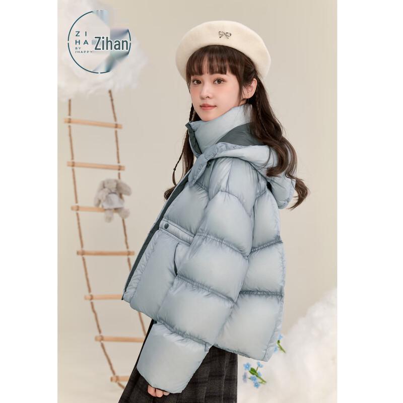 

ZIHAN Women s Short Hooded Puffer Down Jacket L
