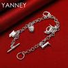 925 Sterling Silver 8-inch Horse/Shoe/Bracelet Women's Fashion Accessory Wedding Party Gift Jewelry