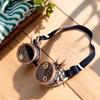 Retro Steampunk Goggles with Rivets Halloween Decorative Glasses Gear Glasses Steampunk Glasses for Cosplay Enthusiasts