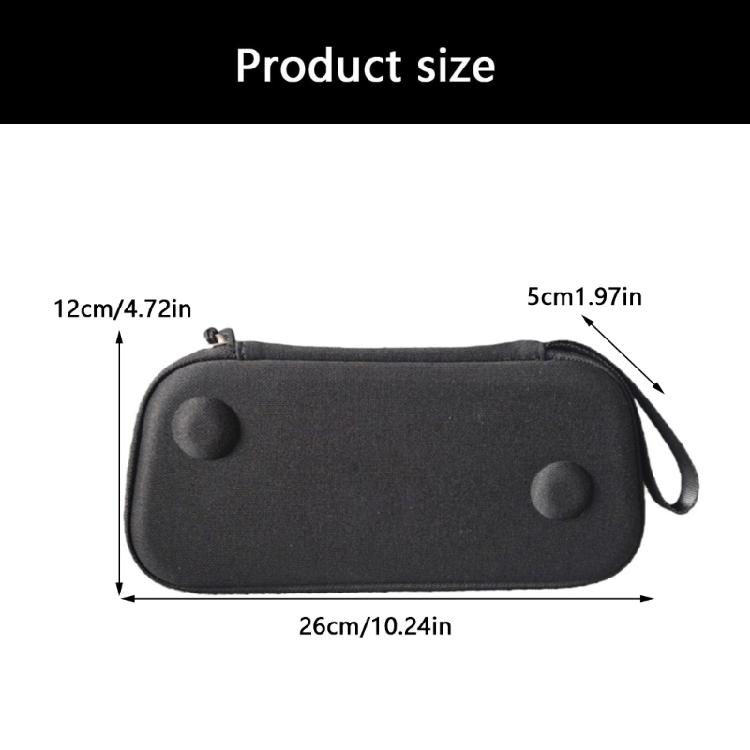 Hard Shell Travel Pouch for Handheld Game Console, Black Carry Holder for Daily Use with 26 X 12 X 5 Cm Size Reference and Simple Carry