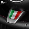 Real Hard Carbon Fiber Steering Wheel Bottom Cover for Fiat 500 Abarth 595 2012 2013 2014 2015 Car Interior Trim Accessories