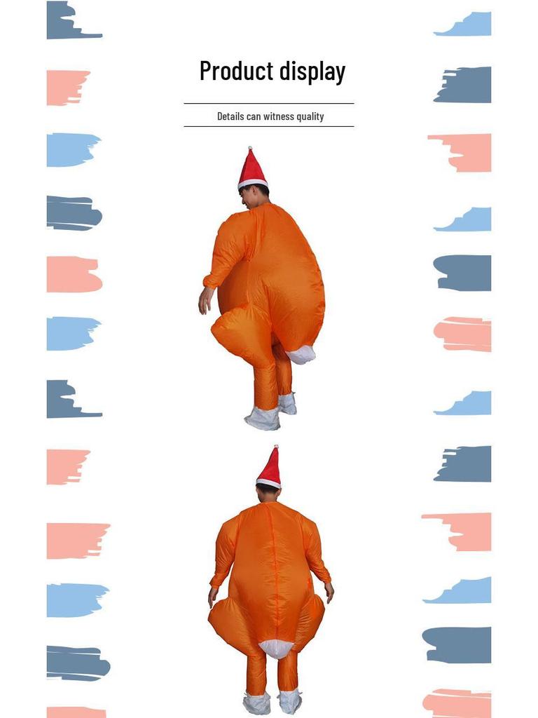 Thanksgiving Festival Cosplay Inflatable Turkey Costume for Parties and Performances