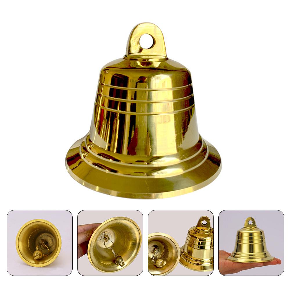 Copper Bell Pendant 1.5 Inch Vintage Metal Craft Hanging naments Decorative Doorbell Wind Chime Home Bedroom Living Room