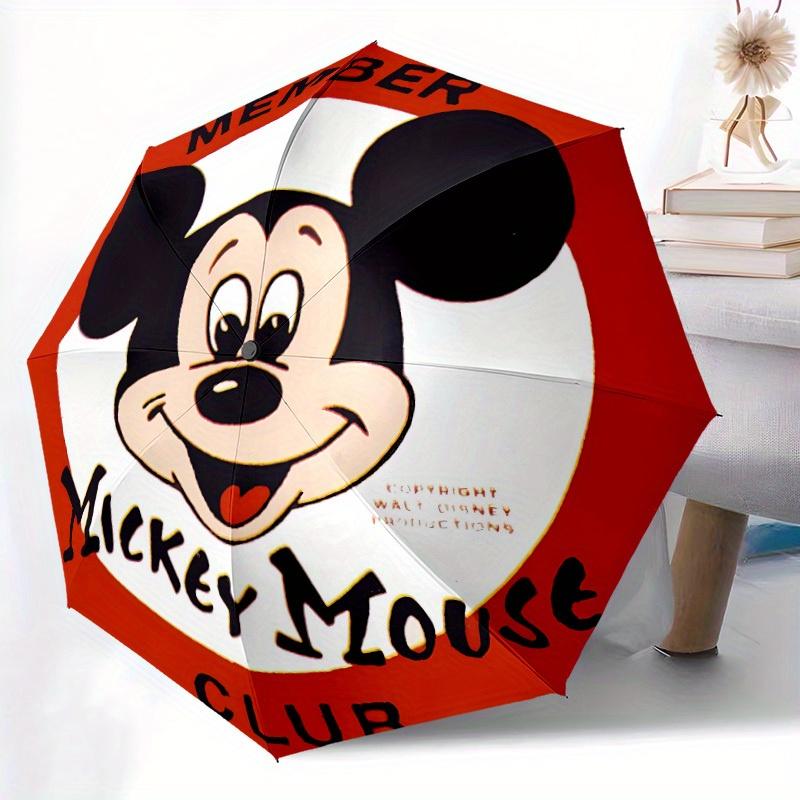 1pc Mickey Mouse Folding Umbrella - Compact Travel Umbrella with 8-Rib Design, Thickened And Reinforced Umbrella Frame yy250728033