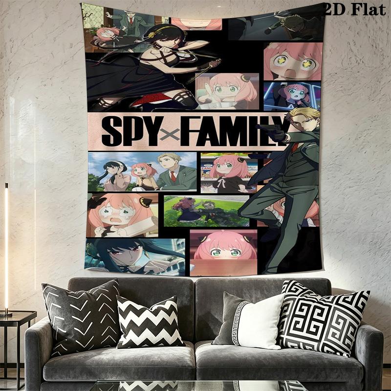 Spy X Family Movie Tapestry Fashion Print Background Cloth Work Of Art Home Decor Christmas Gift