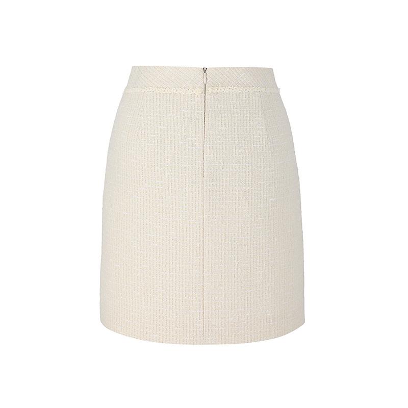SOUP Tweed Button Skirt (Sy9Srm0)