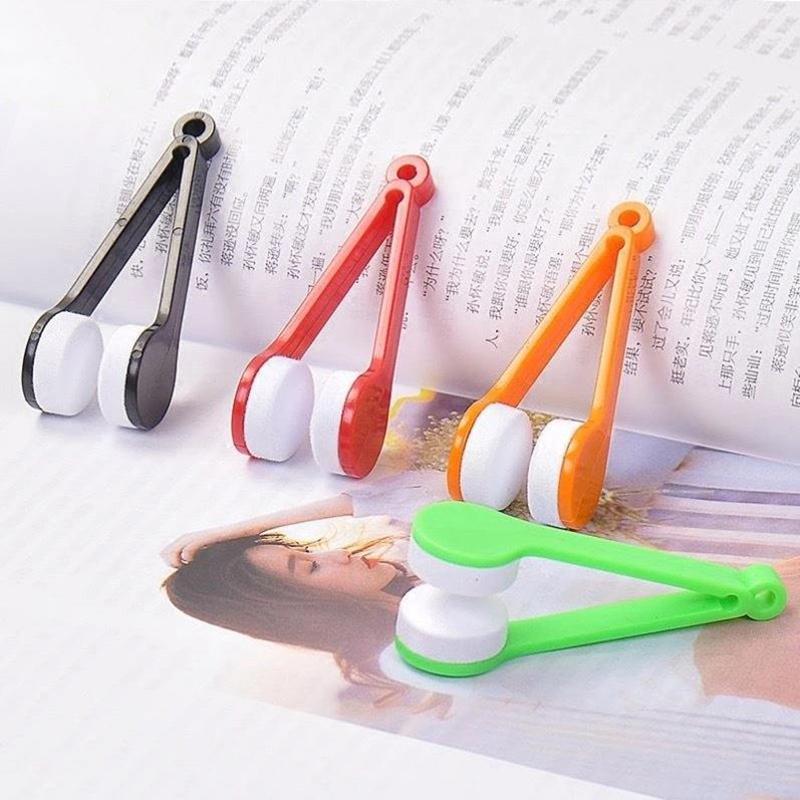 5 Stück Kreative Doppelseitige Brillenbürste Tragbare Brillenputz-Reibung Weiche Weiche Mikrofaser Brillenreiniger Wischwerkzeuge