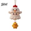 Holiday Party Favors Halloween Crochet Ghost Hanging Decoration Handmade Ornament for Car Cartoon Pendant Rearview Mirror Knit Yarn Decor