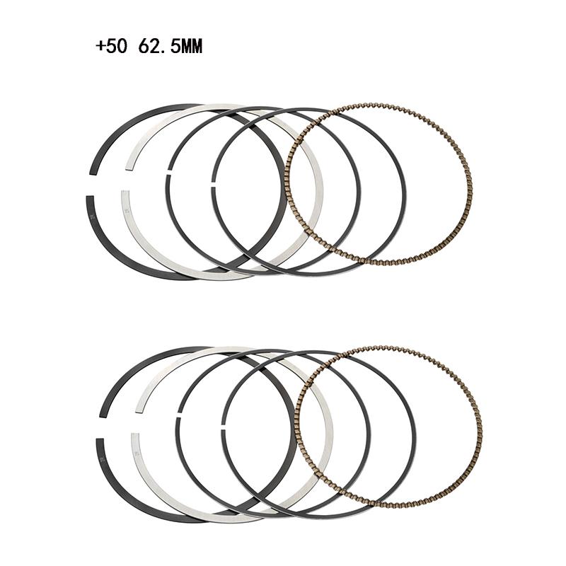 For Kawasaki VN400 Vulcan Classic 96-03 VN400 Vulcan Drifter 99-02 Vulcan 400 95-97 62MM STD +25 +50 Bore Piston Ring Two Set
