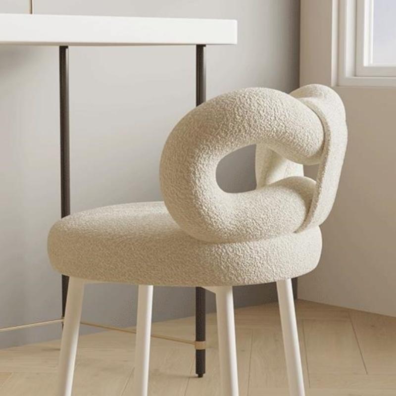 Modern Simple Dresser Chair Makeup Chair Minimalist Dressing Table Stool Light Luxury Manicure Butterfly Knot Backrest Chair