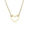 Stylish And Simple Stainless Steel Hollow Love Necklace Jewelry Women'S 18K Gold Heart-Shaped Collarbone Chain Niche High-End Sense