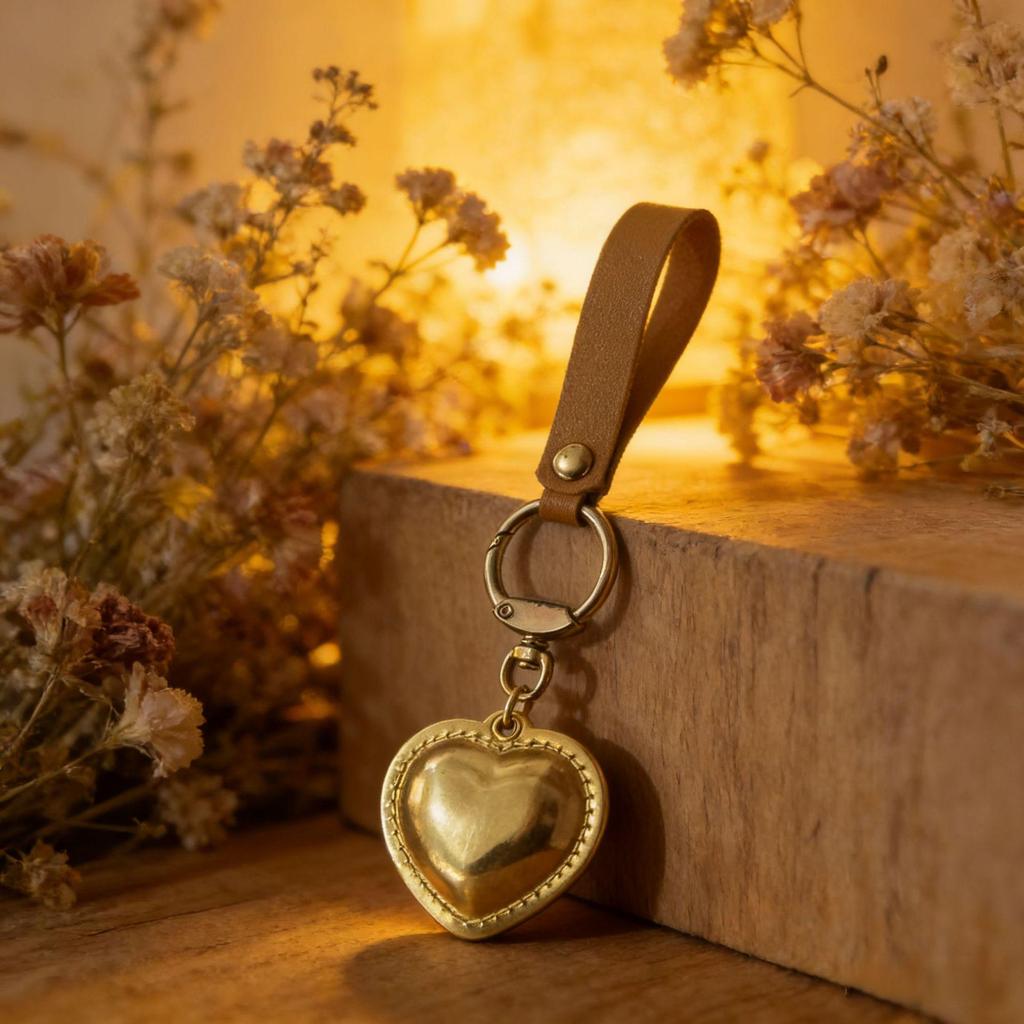 Heart-shaped 3D Keychain Pendant Gift Accessory
