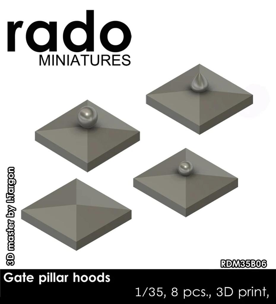 Rad Miniature General Purpose Pillar Roof 8 Pieces 3D Printer Kit RDM35B06 1/35