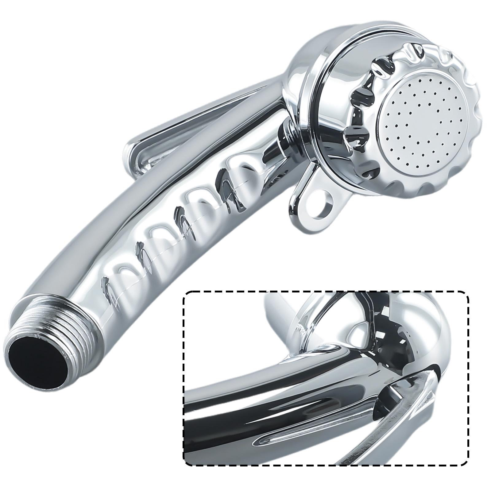 

Good Quality Tool Useful Brand New Hot Sale Shower Head Silver With Start/stop Button 14.5 Cm 1pcs 1x Adjustable China Mainland