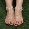 Adjustable Extended Chain Women Anklet Shining Rhinestone Leaves Foot Chain with Toe Ring Foot