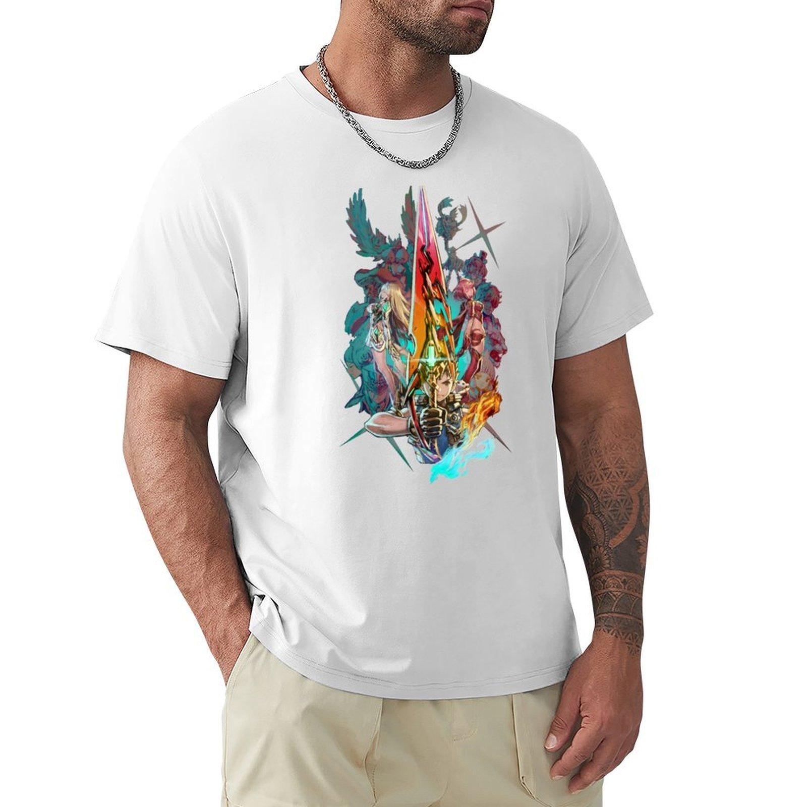 Xenoblade Chronicles 2 Team Tshirt Work Short Sleeve Cotton Top S