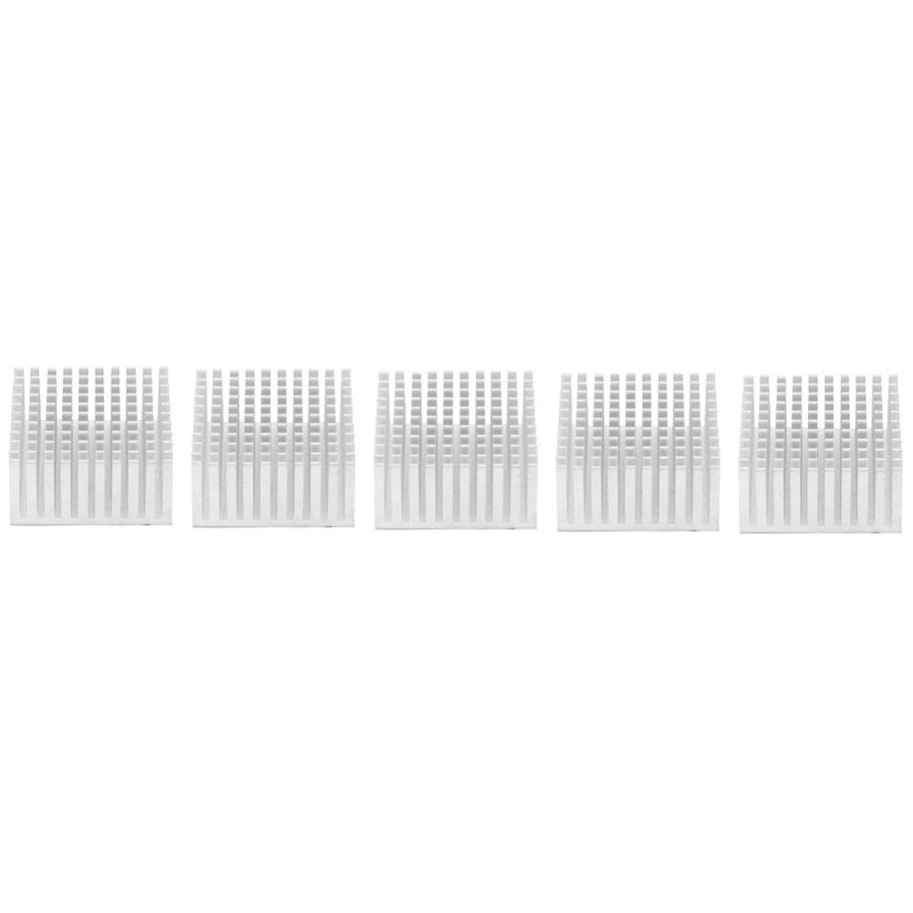 

5PCS with Adhesive Backing Heat Cooling Fin 40 X 20 X 40mm Cooling Radiator Thermal Management срібний