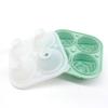 4 Grids Ice Ball Silicone Ice Cube Maker Rose Flower Shape Ice Mold 3D Whiskey Cocktail Ice Mould