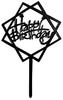 Topper Decoration For Cake Happy Birthday Black