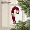 Nordic Flocking Wine Red Christmas Tree Ornament Pendant