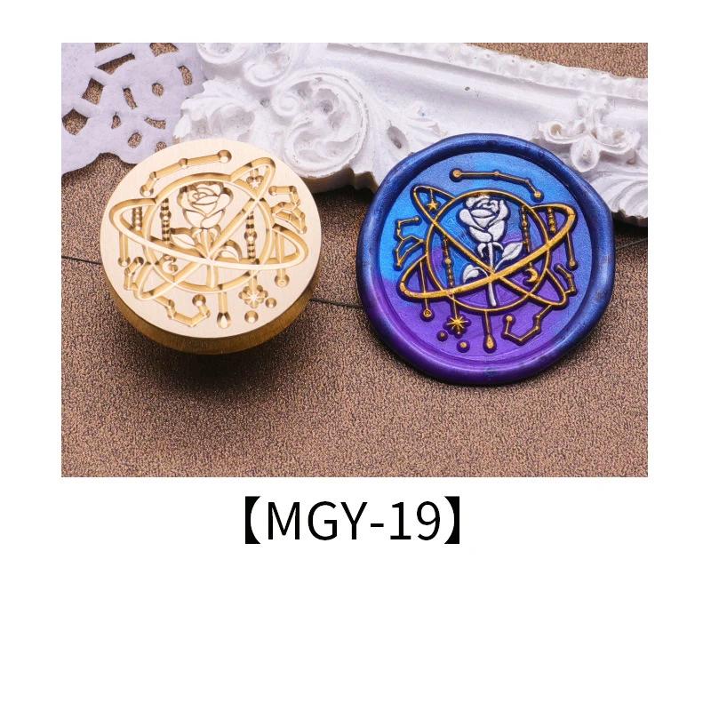 Wax Seal Stamp Heads Rose Pattern for Wedding Invitation Envelope Scrapbooking Flower Stamp for Card Making Craft Decoration
