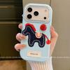 Apple 17 Pro Max & 16 Plus Cute Horse Case - Loose Woven Design