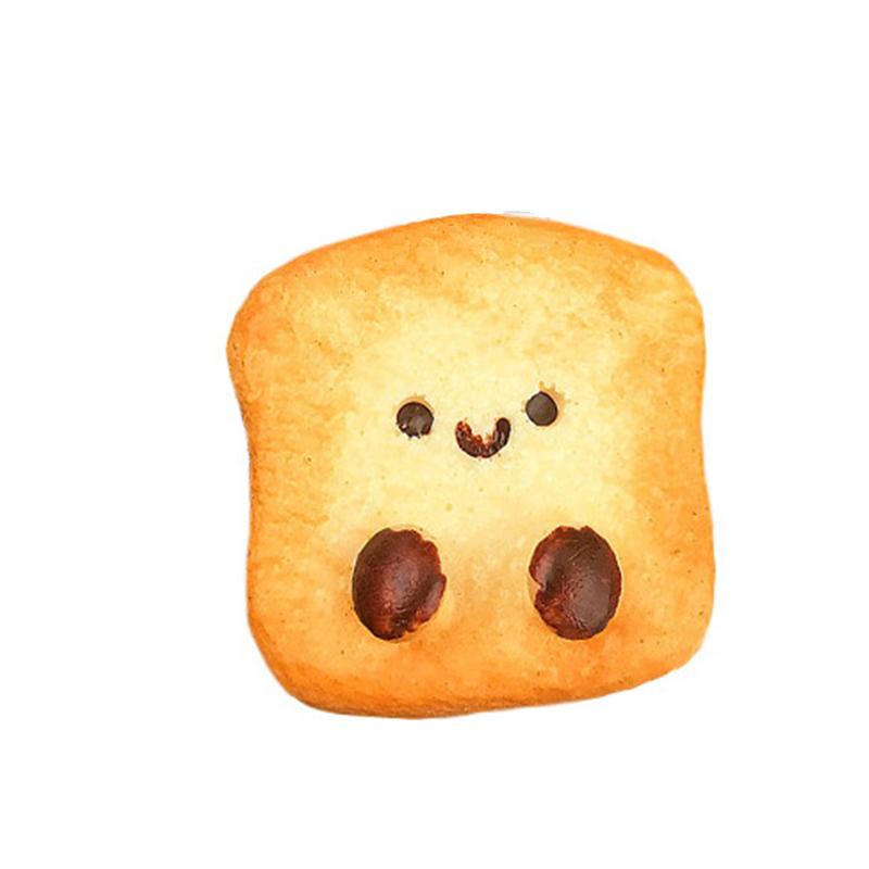 Creamy Texture Simulated Smiling Face Toast Fidget Toys Sensory Stress Relieving Toys Rebound Squeeze Toy For Kids Adults