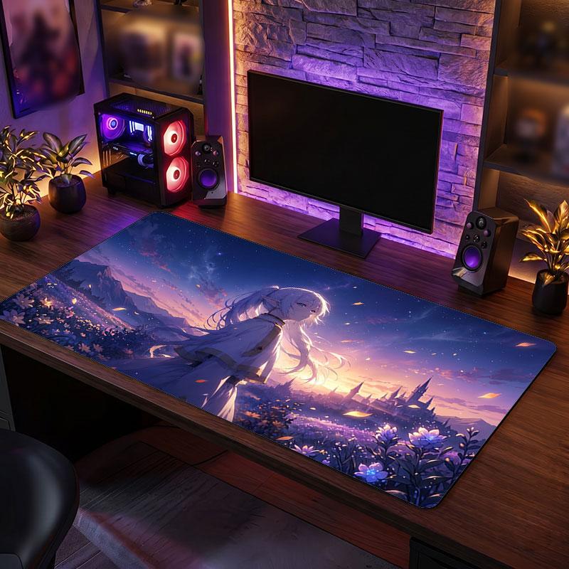 Big Mouse PadFrieren Beyond Journey's End Extended Soft Desk Mat Gaming Office Computer Table Decor Mat