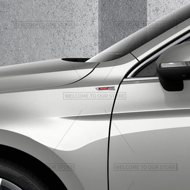 3D Car Styling Sport Line Emblem Side Badge Metal Stickers Rear Trunk Decals For Skoda Citigo Octavia Kodiaq Kamiq Yeti Fabia RS