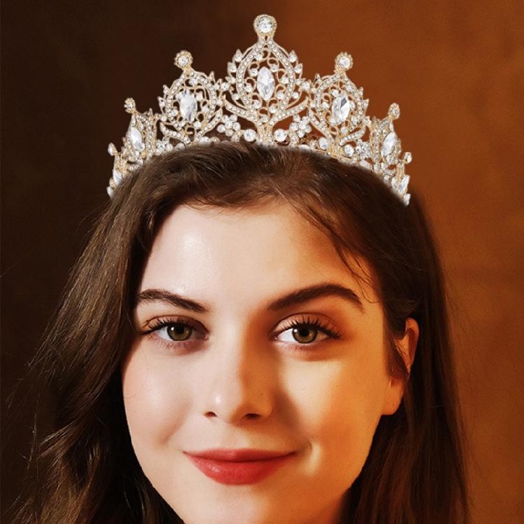 Luxurious Tiaras Women Crystal Crown Princess Headpiece for Bridal Parties and Birthday Celebrations