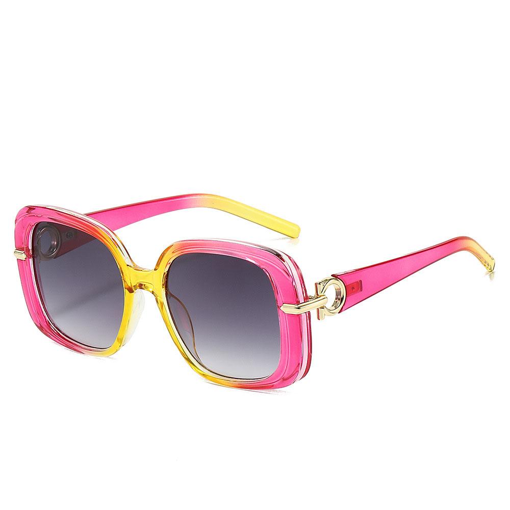 Vintage Oversized Square Sunglasses Women For Men Luxury Brand Designer Sun Glasses Punk Popular Big Frame Elegant Shades Uv400