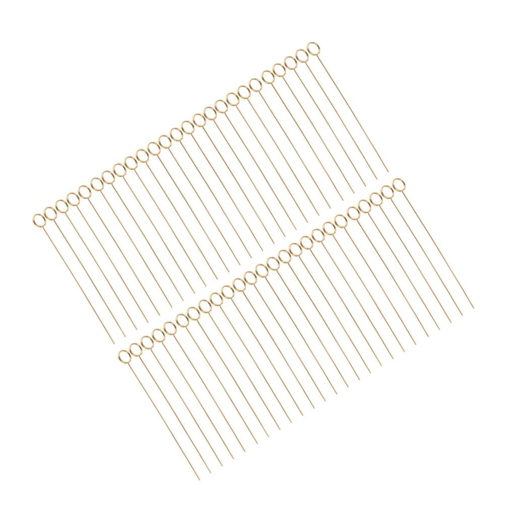 50pcs Floral Picks Clips Reusable Golden Metal Wire Floral Place Card Holder 6in Photo Memo Holder Pick for Wedding