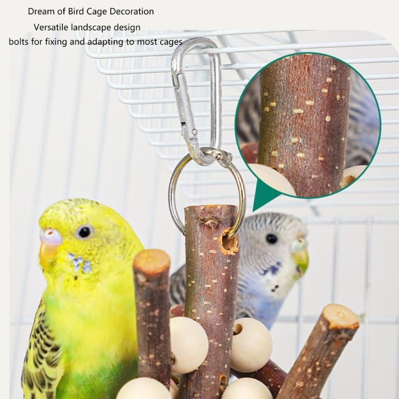 Pet Bird Chew Toy Natural Corncob Wood Beads for Cockatiel Conure Cockatoos Teeth Grinding Perfect for Cage Bird
