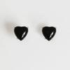 Petite Heart Earrings_Black