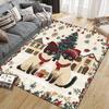 Weihnachtskatze Haus Sofa Dekoration für Wohnzimmer & Schlafzimmer, Rutschfeste Spiel-Flanell-Bodenmatte für Spielzimmer
