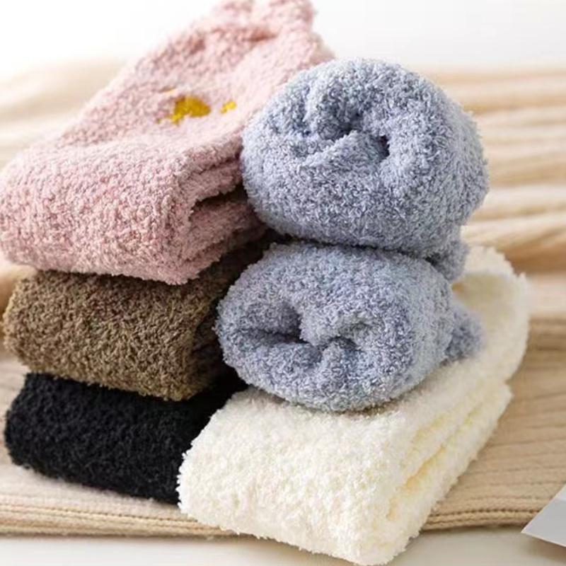 Women's Fall and Winter Cute Cartoon Cat Socks Comfortable Thick Warm Floor Socks