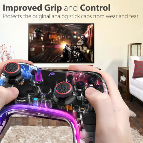 Fosmon Analog Stick Protective Cover (Set of 4) Joystick Cover Assist Cap Compatible with PS4 / PS3 / Xbox 360 / Nintendo Wii U, Wii Nunchuck Controll