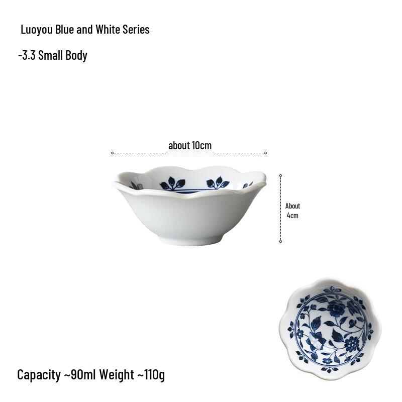 

Japanese Ru Han Blue & White Ceramic Dinnerware