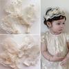 Newborn Infant Accessories Hollow Headband Elastic White Headwear Cute Lace Flowers Headpiece Princess Girl