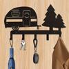 1pc Metal Wall Mounted Key Rack Multi Purpose Coat Hook Holder for Hallway Living Room Decorative Iron Storage