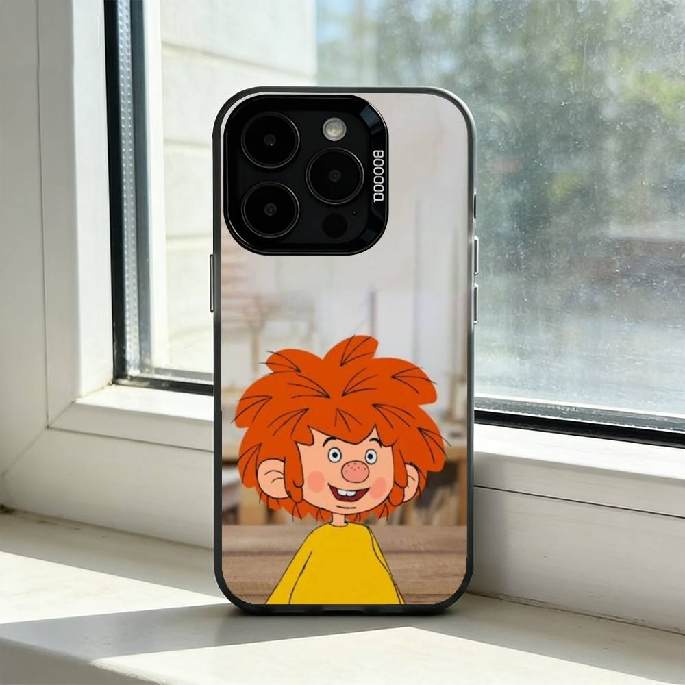 

M-Meister E-Eder und Sein Pumuckl Phone Case For iPhone 17,16,15,14,13,12,11 Plus,Pro Max,XS,Colored Silver Plated Inside Cover iPhone16promax
