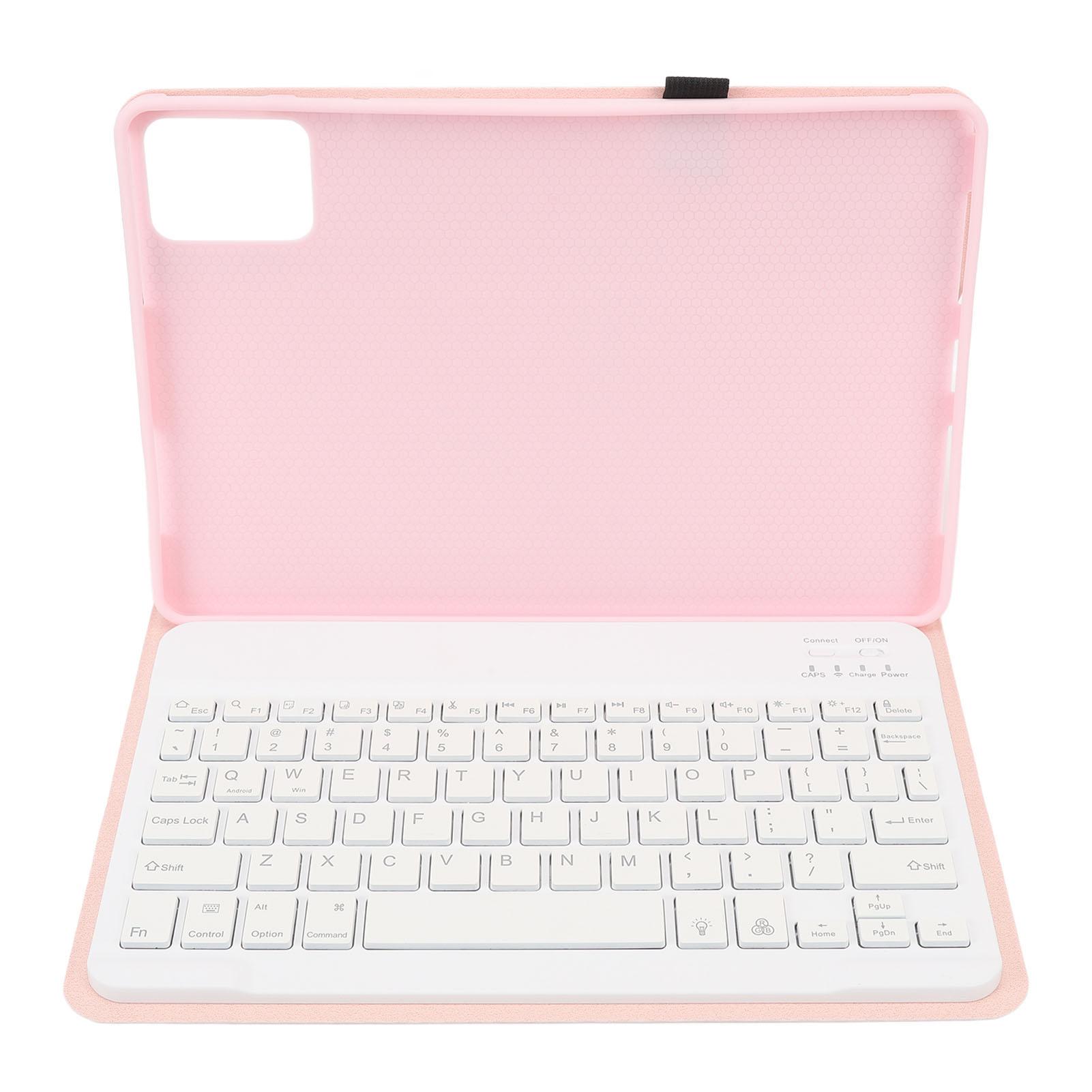 

Чехол для 11-дюймового планшета со встроенной съемной Bluetooth-клавиатурой, защитная обложка для планшета из ПУ кожи для Tab розовый