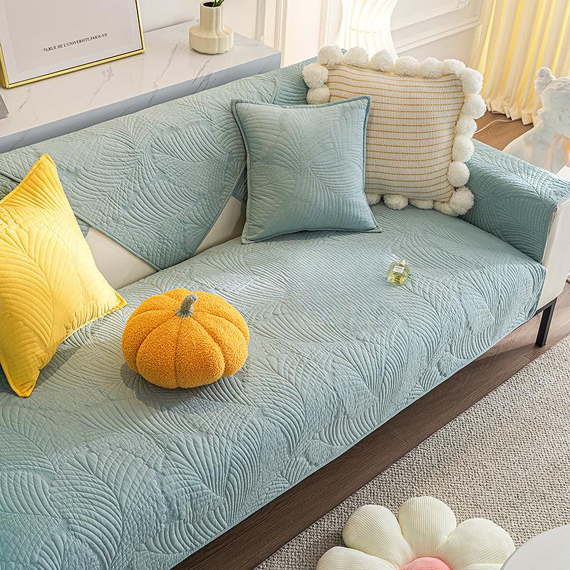 Nordic Simple Pure Cotton Sofa Cushion Four Seasons Universal Non-Slip Cotton Cushion Sofa Cover Slipcover Cover Cloth Cushion