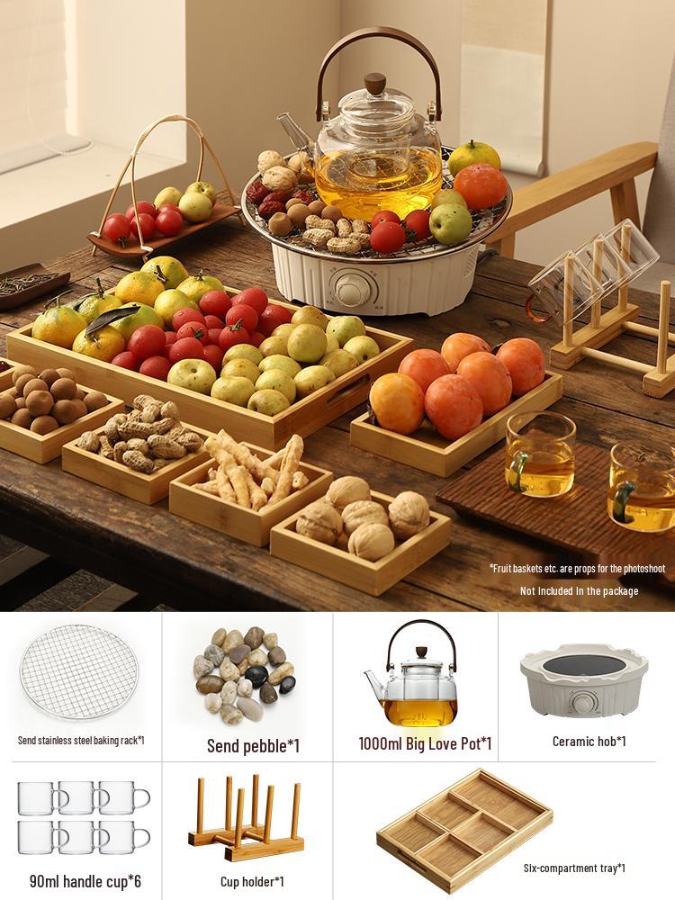 Electric Ceramic Indoor Stove Set with Glass Teapot - 2026 Edition