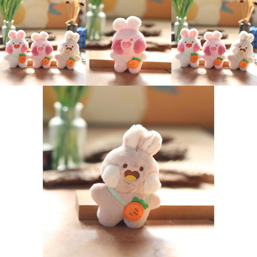 Fluffy Soft Bunny Stuffed Animal Keychain Charms Ideal For Bags And Accessories