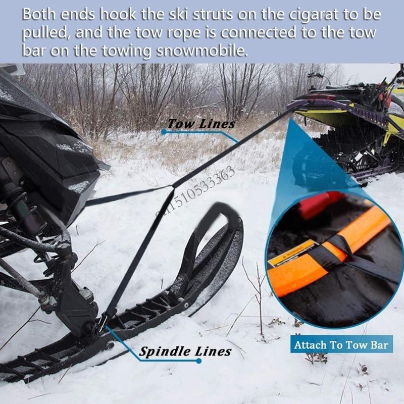 090E Tow Cable Car Rescue Traction Strap Car Pulling Rope For Snowmobile Motorcycle