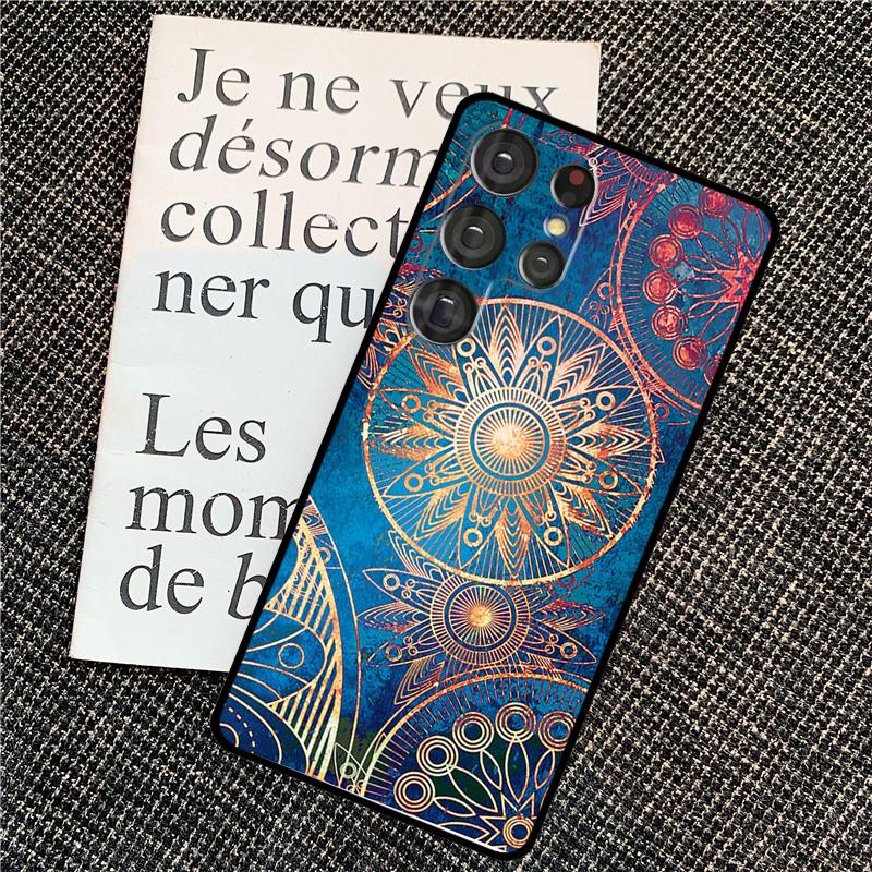 Trippy Tie Dye Floral Mandala Case For Samsung Galaxy S25 Ultra S21 S22 S23 S24 Ultra S9 S10 S20 Plus S25 FE Back Cover